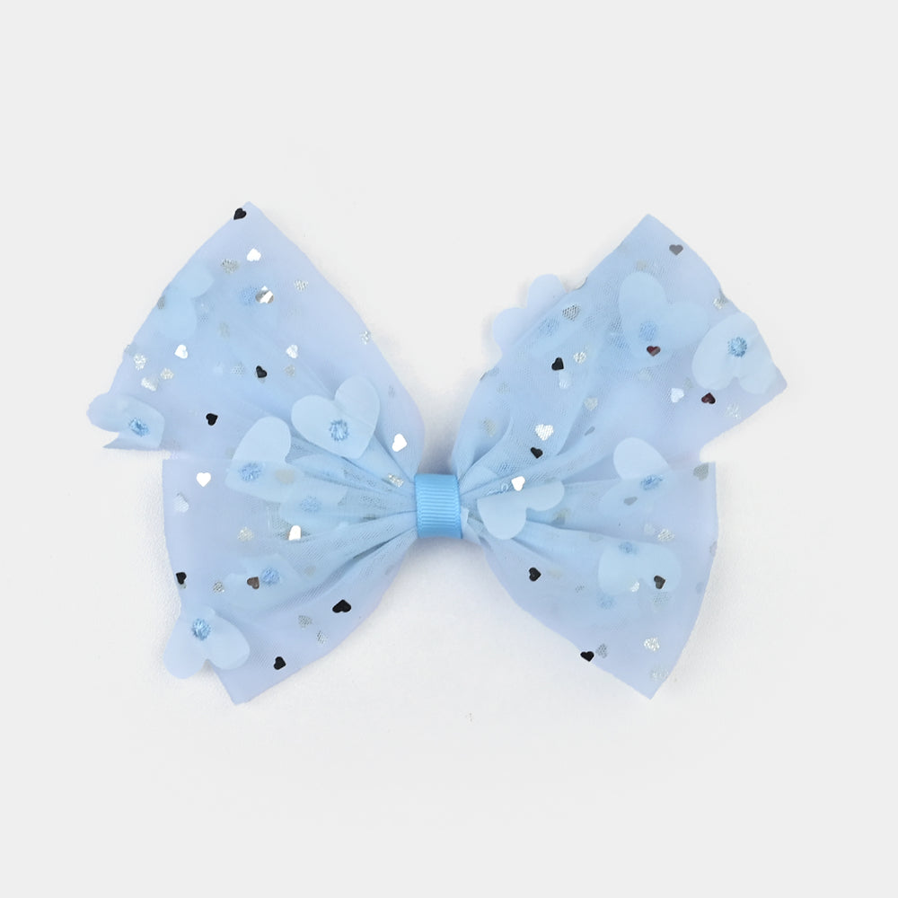 Cute Fabric Bow Hair Pin with Metal Clip