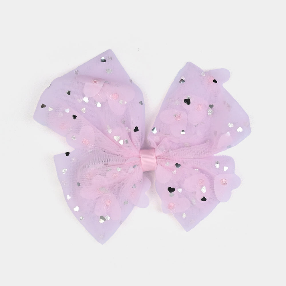 Cute Fabric Bow Hair Pin with Metal Clip