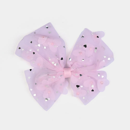 Cute Fabric Bow Hair Pin with Metal Clip