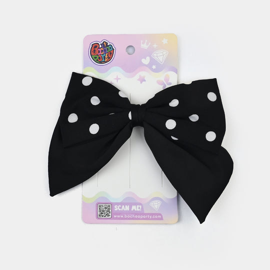 Cute Fabric Bow Hair Pin with Metal Clip