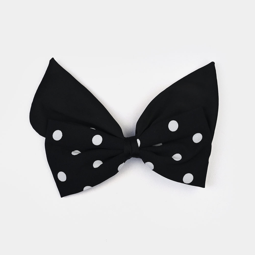 Cute Fabric Bow Hair Pin with Metal Clip