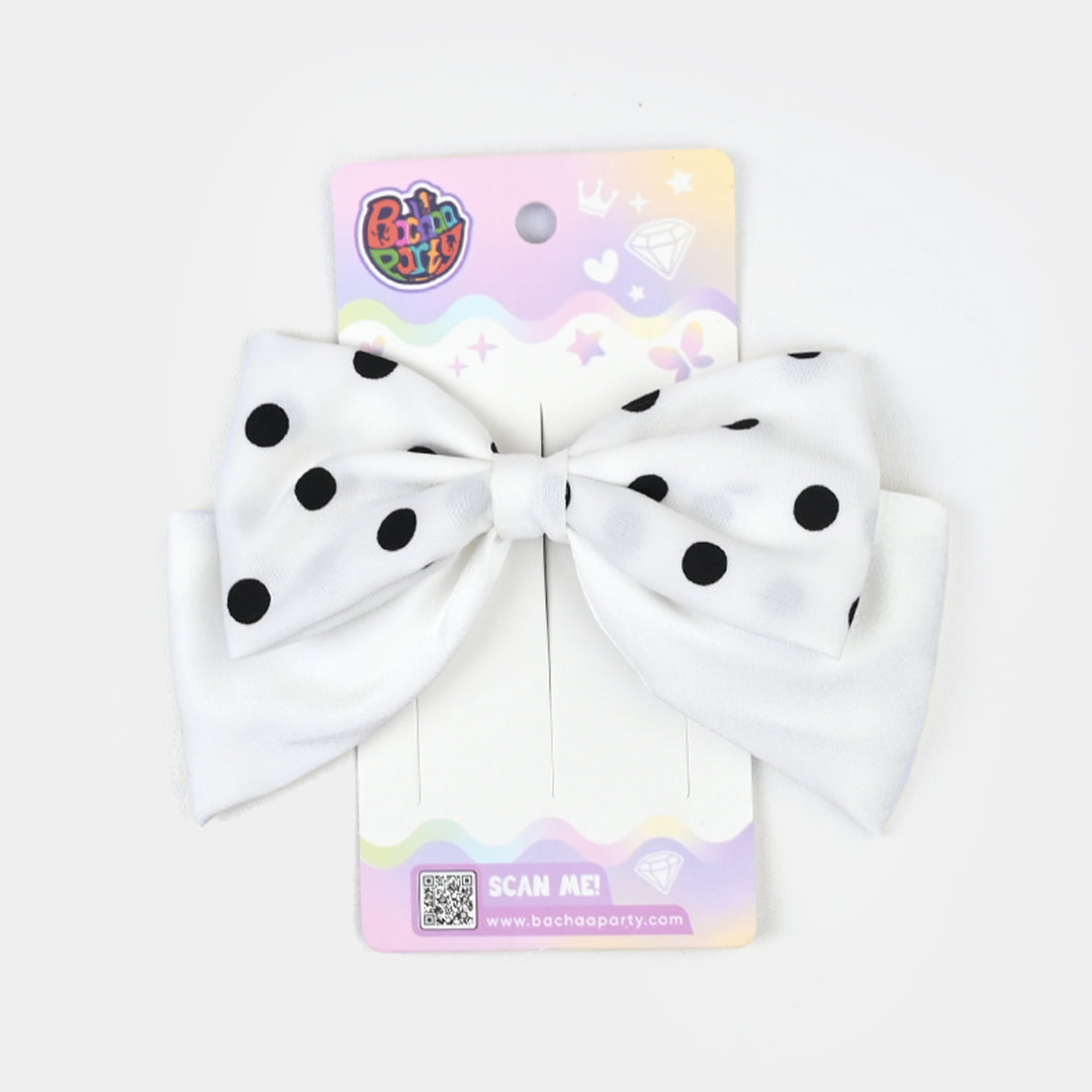 Cute Fabric Bow Hair Pin with Metal Clip