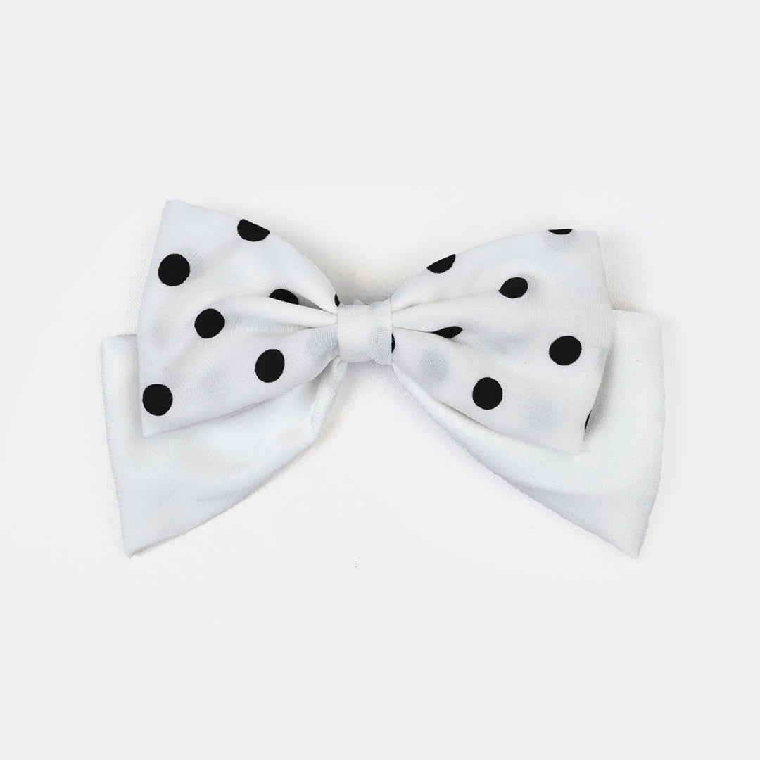 Cute Fabric Bow Hair Pin with Metal Clip