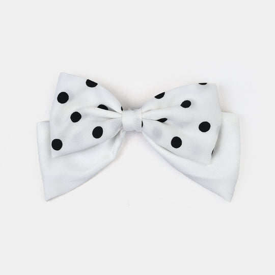 Cute Fabric Bow Hair Pin with Metal Clip