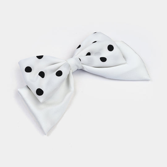 Cute Fabric Bow Hair Pin with Metal Clip