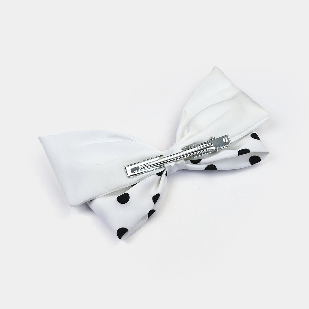 Cute Fabric Bow Hair Pin with Metal Clip