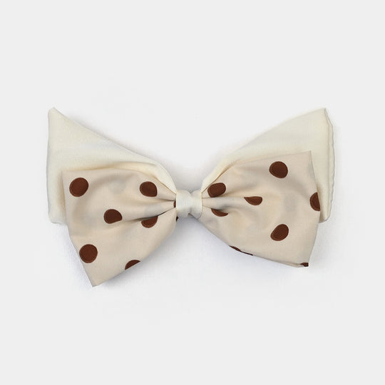 Cute Fabric Bow Hair Pin with Metal Clip