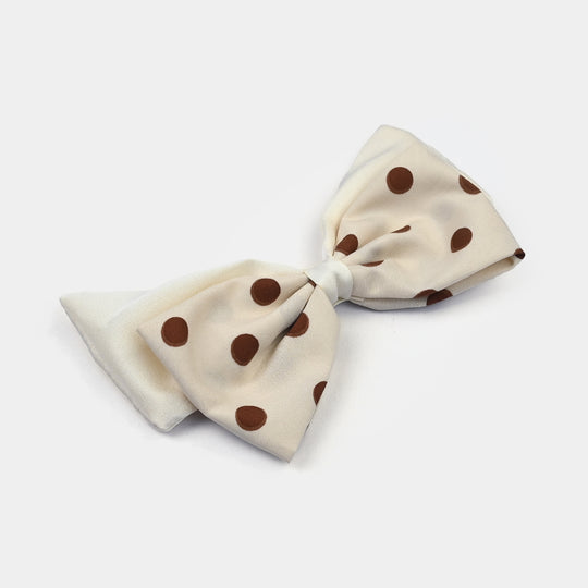 Cute Fabric Bow Hair Pin with Metal Clip