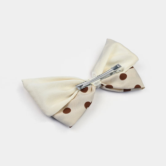 Cute Fabric Bow Hair Pin with Metal Clip