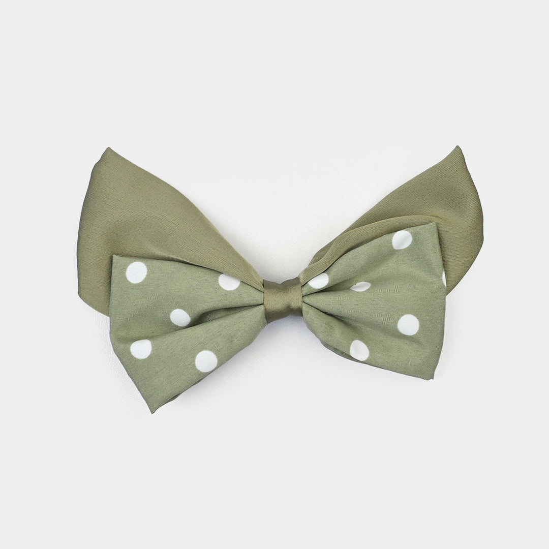 Cute Fabric Bow Hair Pin with Metal Clip