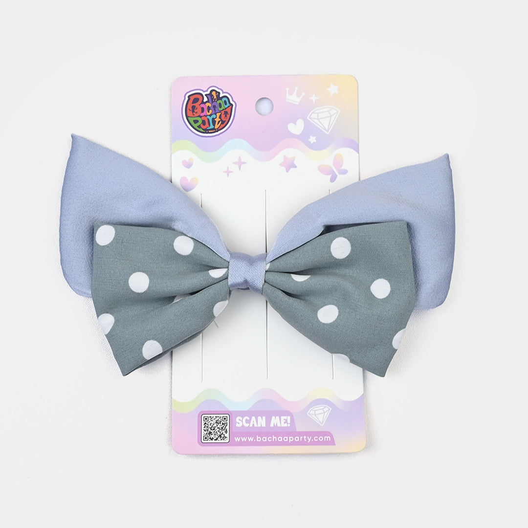 Cute Fabric Bow Hair Pin with Metal Clip