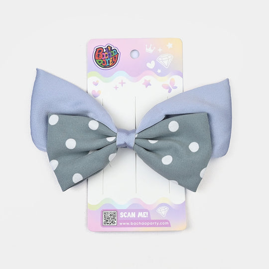 Cute Fabric Bow Hair Pin with Metal Clip