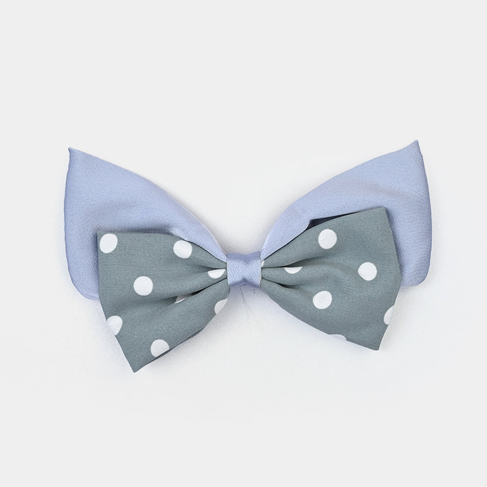 Cute Fabric Bow Hair Pin with Metal Clip