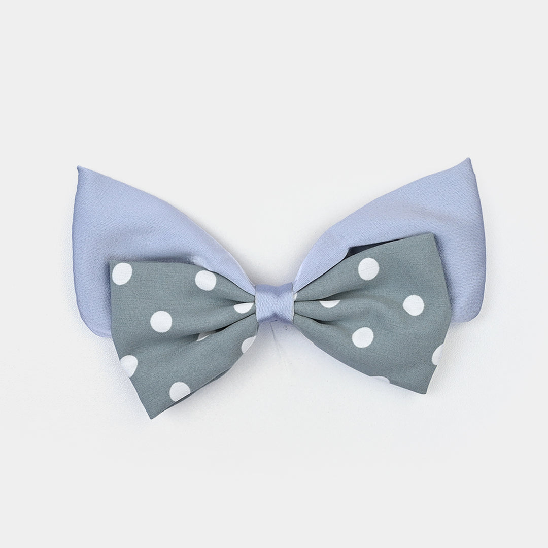 Cute Fabric Bow Hair Pin with Metal Clip