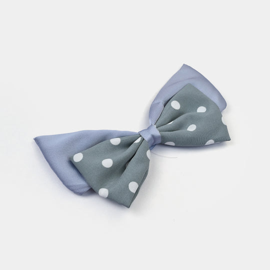 Cute Fabric Bow Hair Pin with Metal Clip