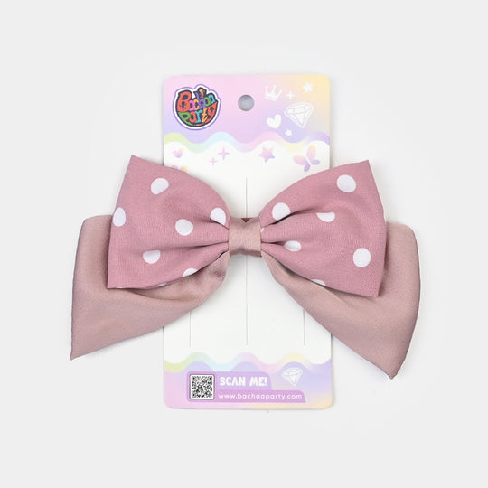 Cute Fabric Bow Hair Pin with Metal Clip