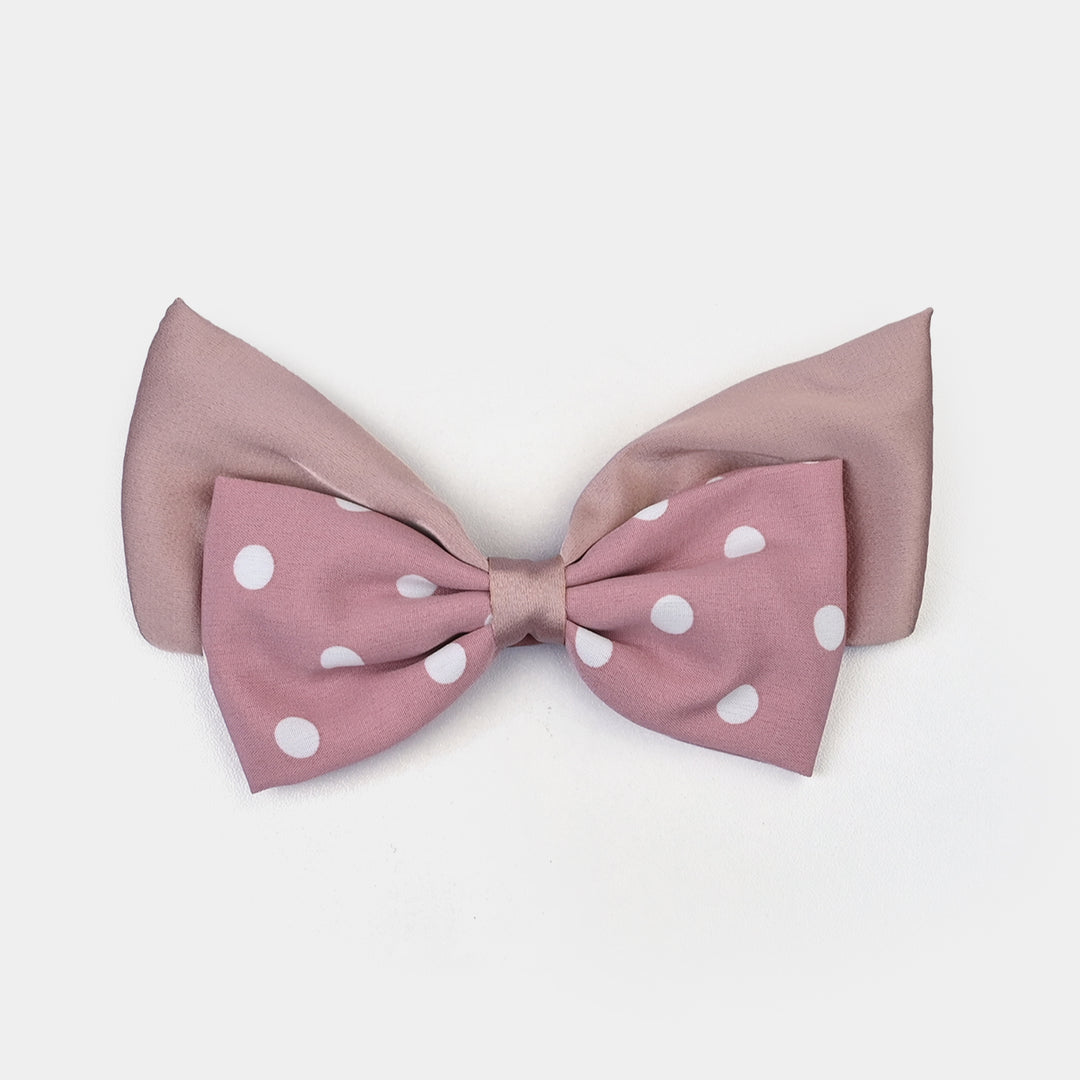 Cute Fabric Bow Hair Pin with Metal Clip