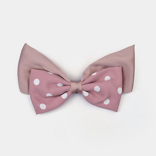 Cute Fabric Bow Hair Pin with Metal Clip
