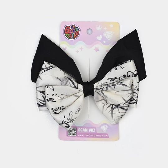 Cute Fabric Bow Hair Pin with Metal Clip