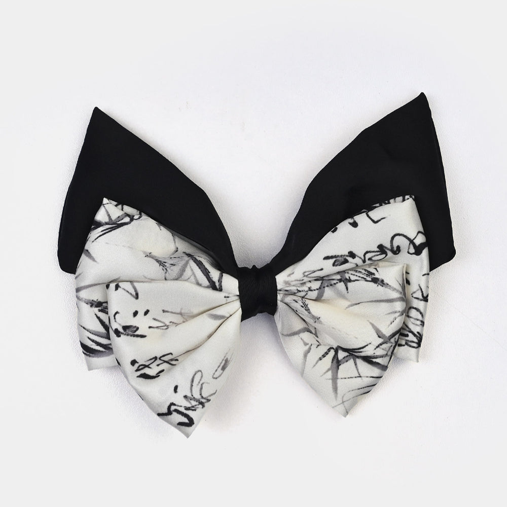 Cute Fabric Bow Hair Pin with Metal Clip