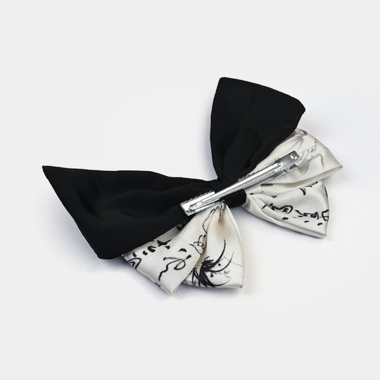 Cute Fabric Bow Hair Pin with Metal Clip