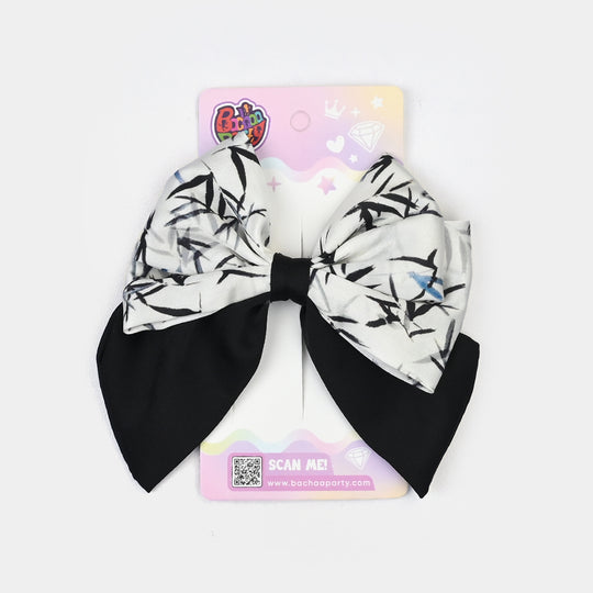 Cute Fabric Bow Hair Pin with Metal Clip