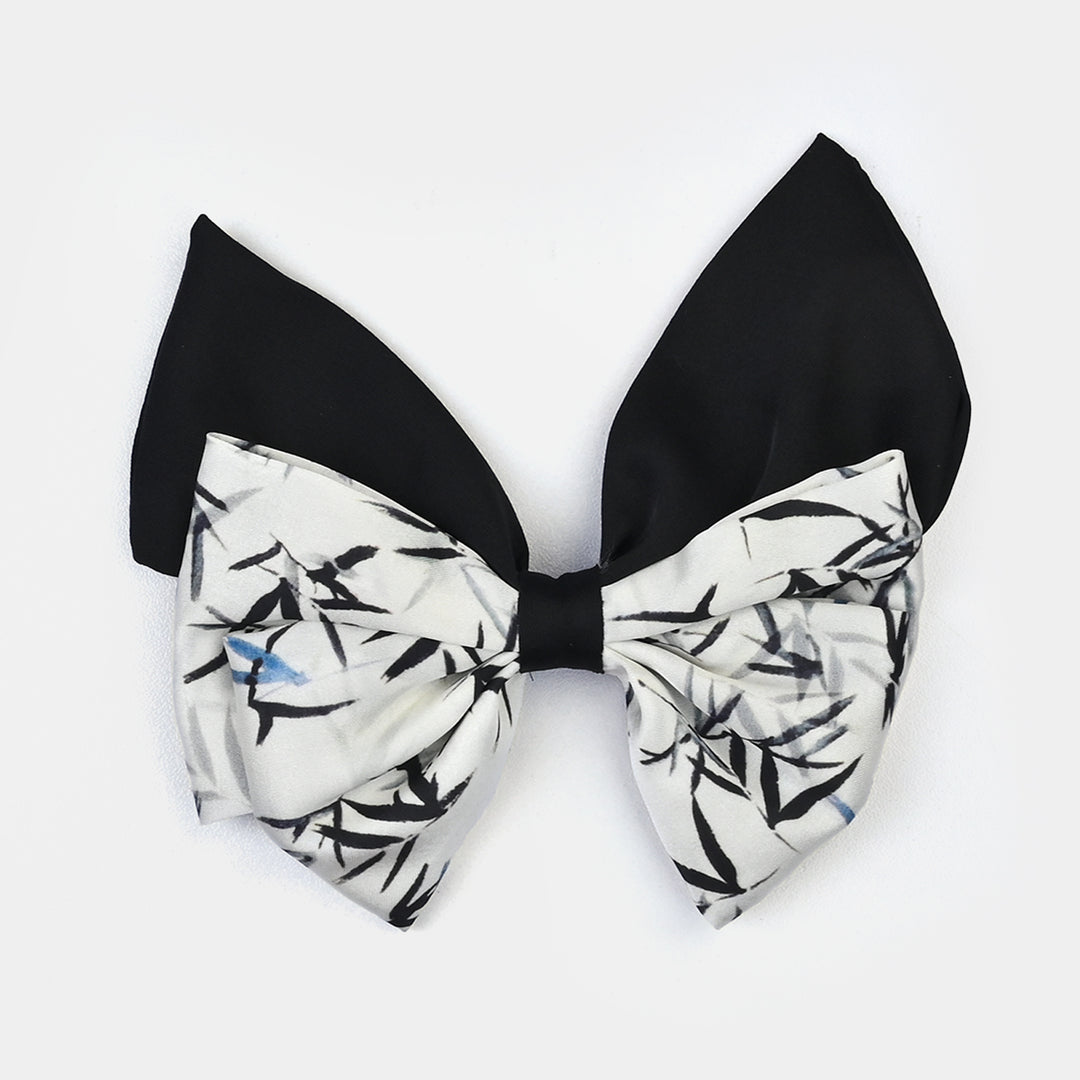 Cute Fabric Bow Hair Pin with Metal Clip