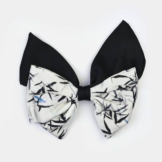 Cute Fabric Bow Hair Pin with Metal Clip