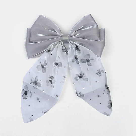 Cute Fabric Bow Hair Pin with Metal Clip