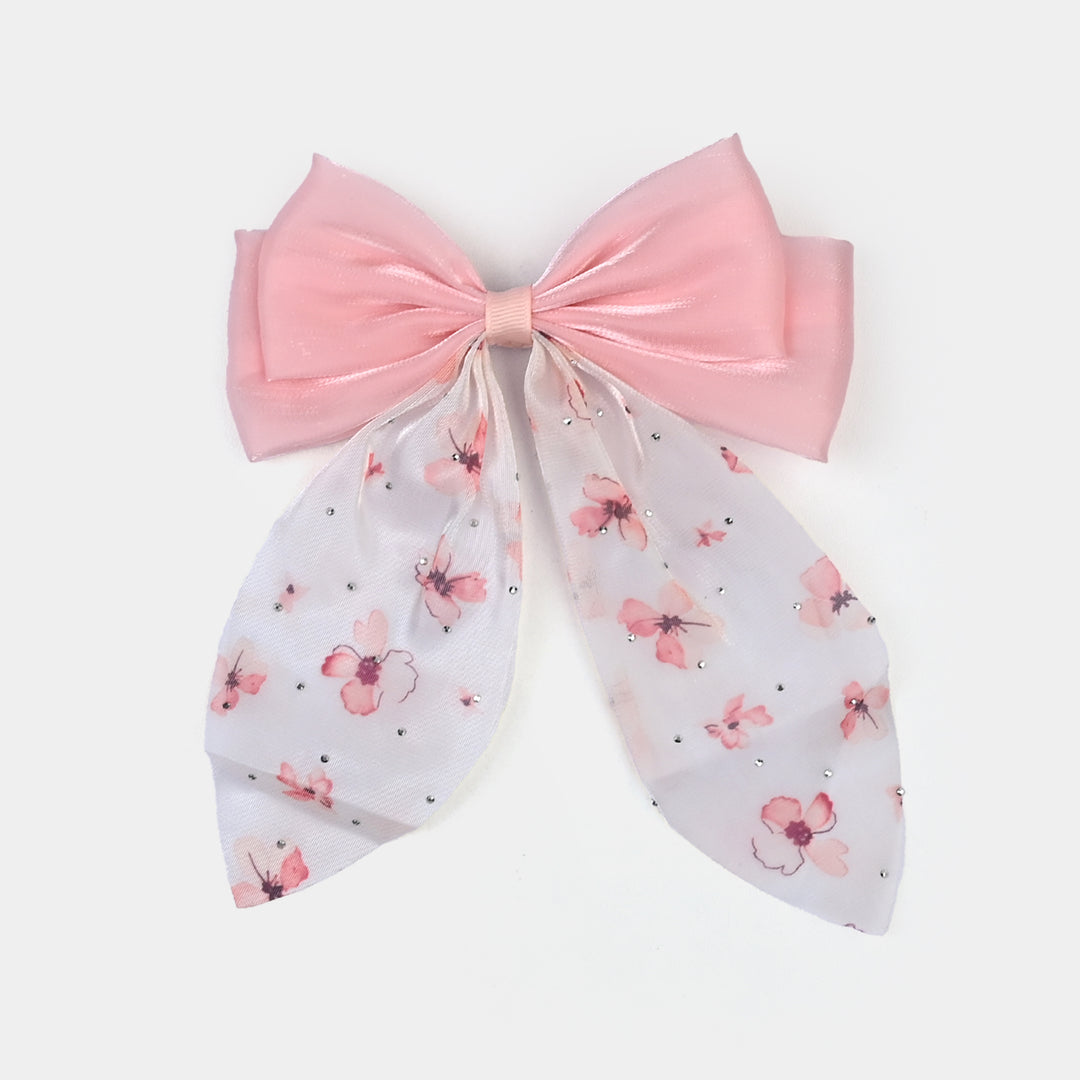 Cute Fabric Bow Hair Pin with Metal Clip