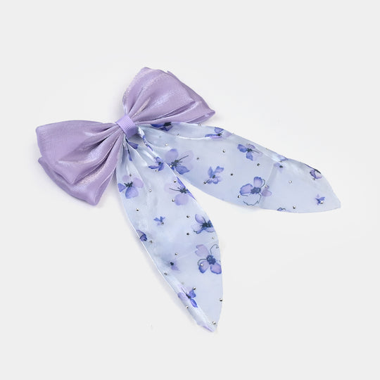 Cute Fabric Bow Hair Pin with Metal Clip