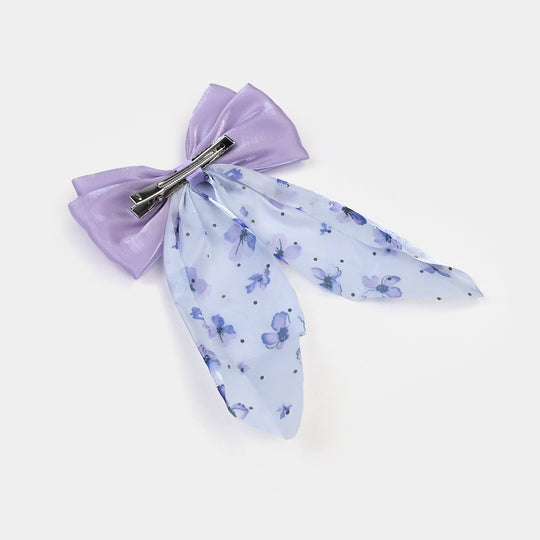 Cute Fabric Bow Hair Pin with Metal Clip