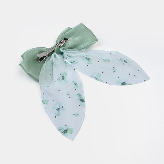 Cute Fabric Bow Hair Pin with Metal Clip