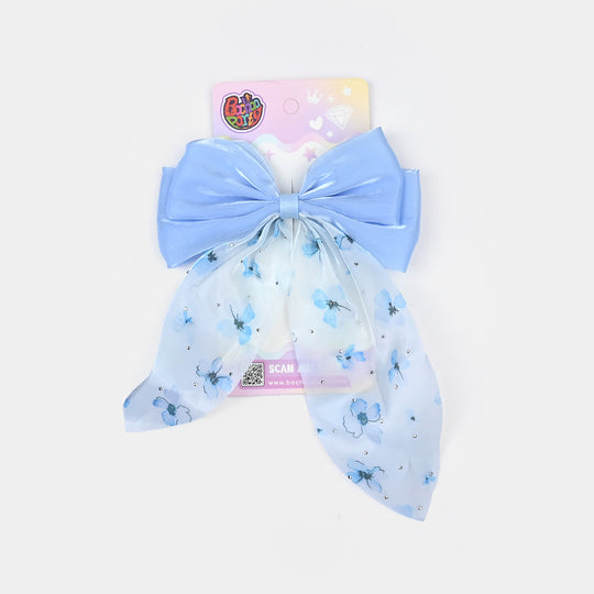 Cute Fabric Bow Hair Pin with Metal Clip
