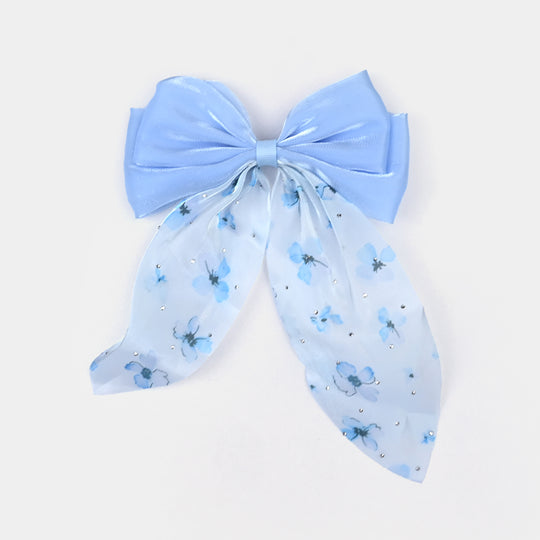 Cute Fabric Bow Hair Pin with Metal Clip
