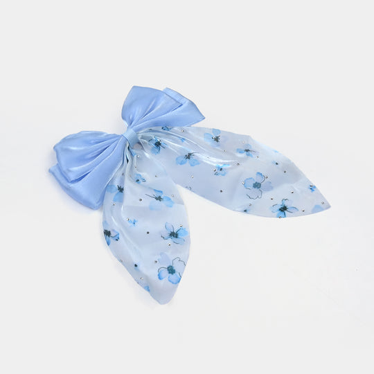 Cute Fabric Bow Hair Pin with Metal Clip