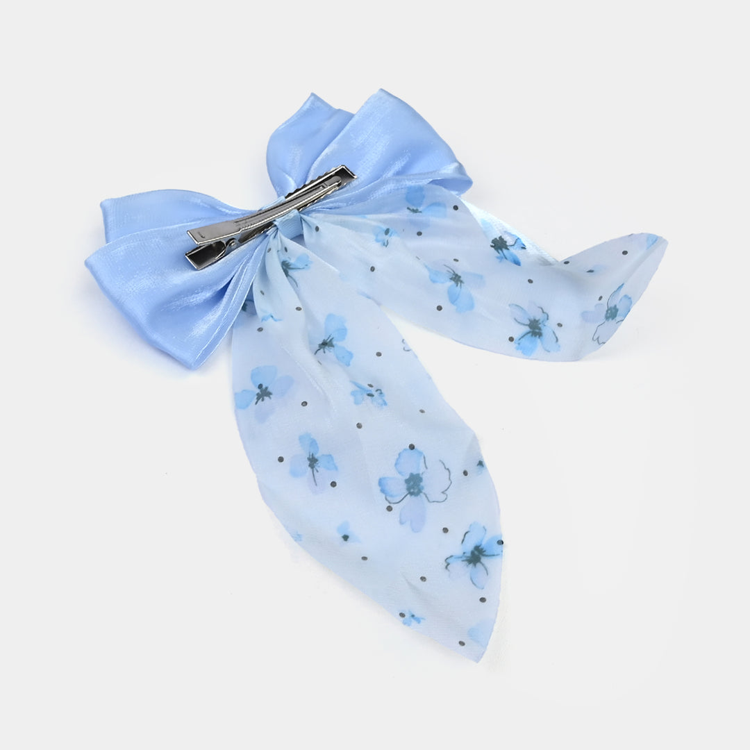 Cute Fabric Bow Hair Pin with Metal Clip