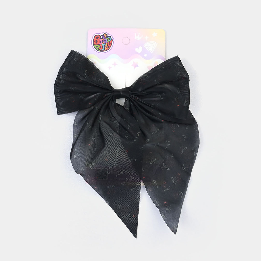 Cute Fabric Bow Hair Pin with Metal Clip