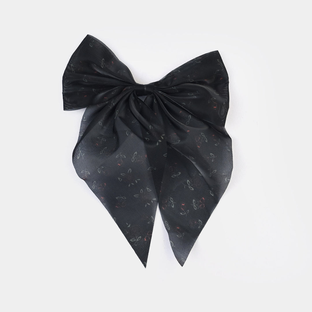 Cute Fabric Bow Hair Pin with Metal Clip
