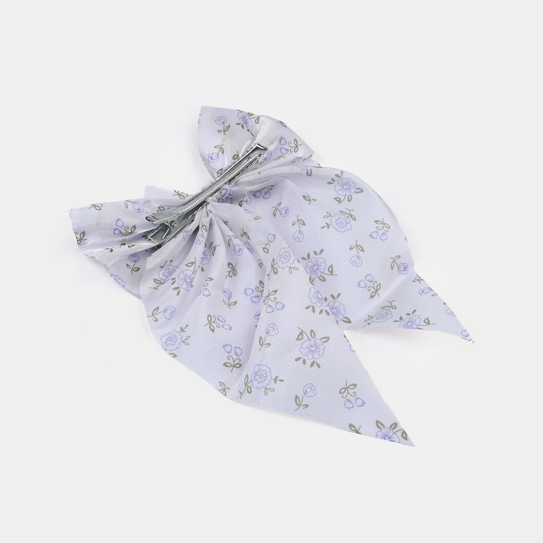 Cute Fabric Bow Hair Pin with Metal Clip