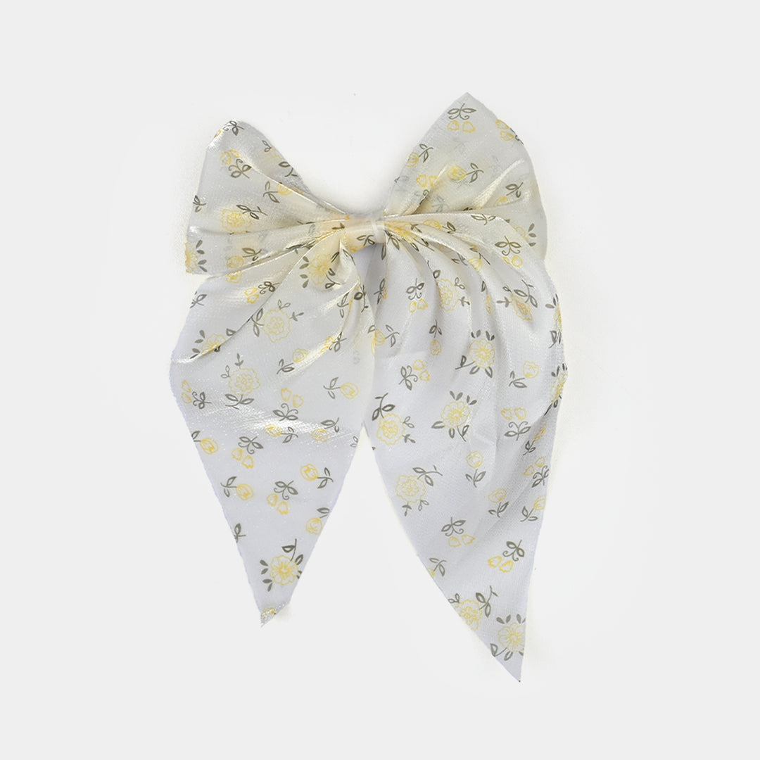 Cute Fabric Bow Hair Pin with Metal Clip