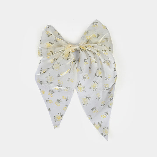 Cute Fabric Bow Hair Pin with Metal Clip