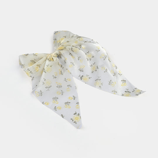 Cute Fabric Bow Hair Pin with Metal Clip