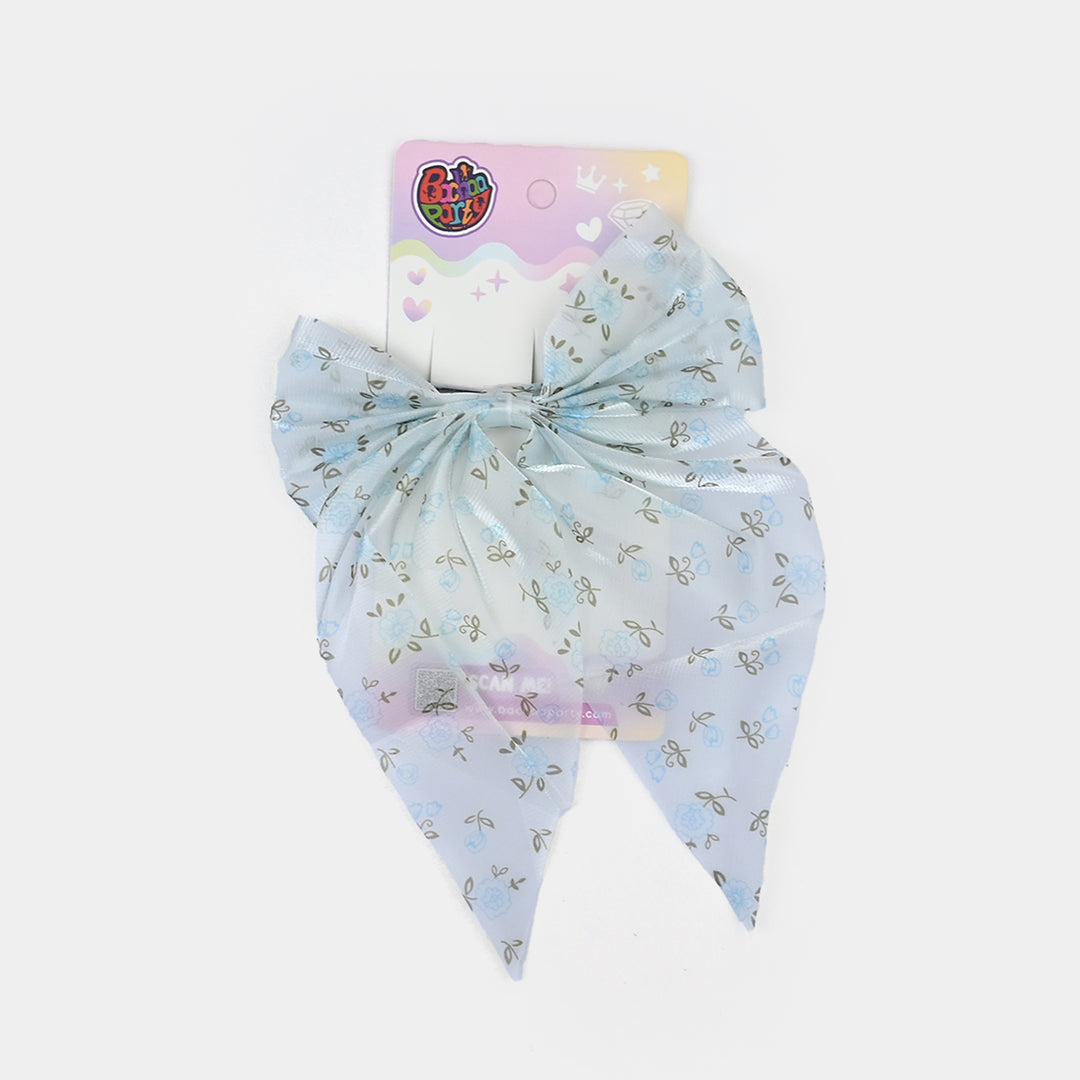 Cute Fabric Bow Hair Pin with Metal Clip