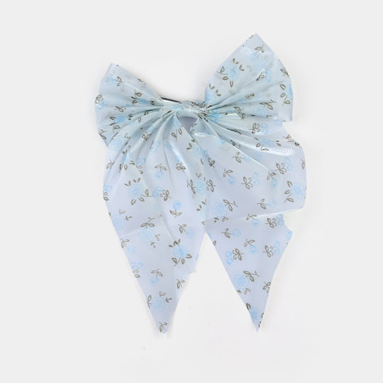 Cute Fabric Bow Hair Pin with Metal Clip