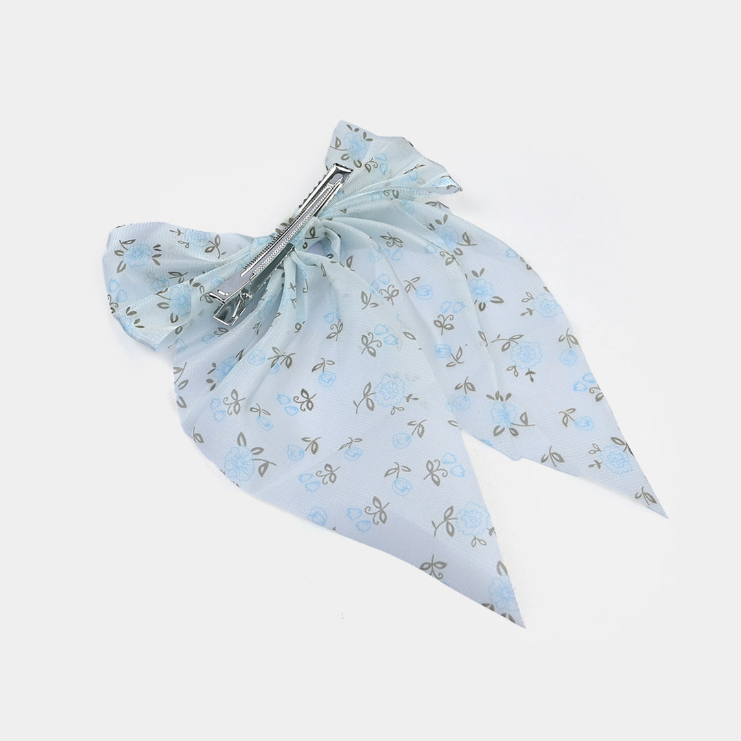 Cute Fabric Bow Hair Pin with Metal Clip