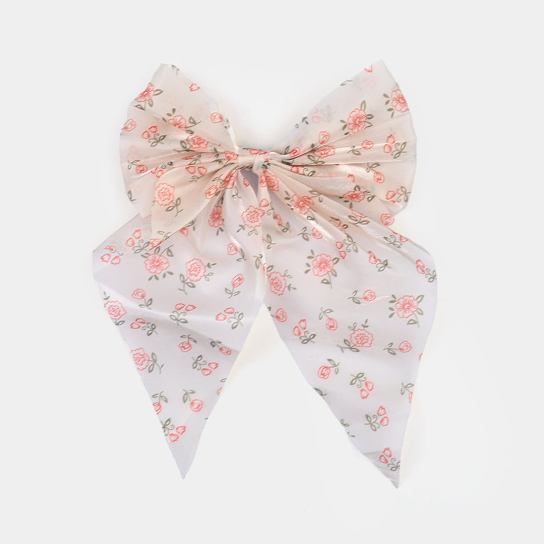 Cute Fabric Bow Hair Pin with Metal Clip