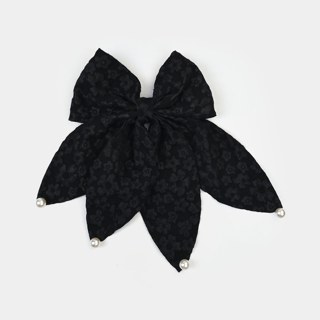Cute Fabric Bow Hair Pin with Metal Clip