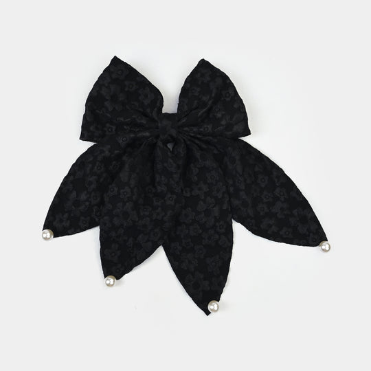 Cute Fabric Bow Hair Pin with Metal Clip