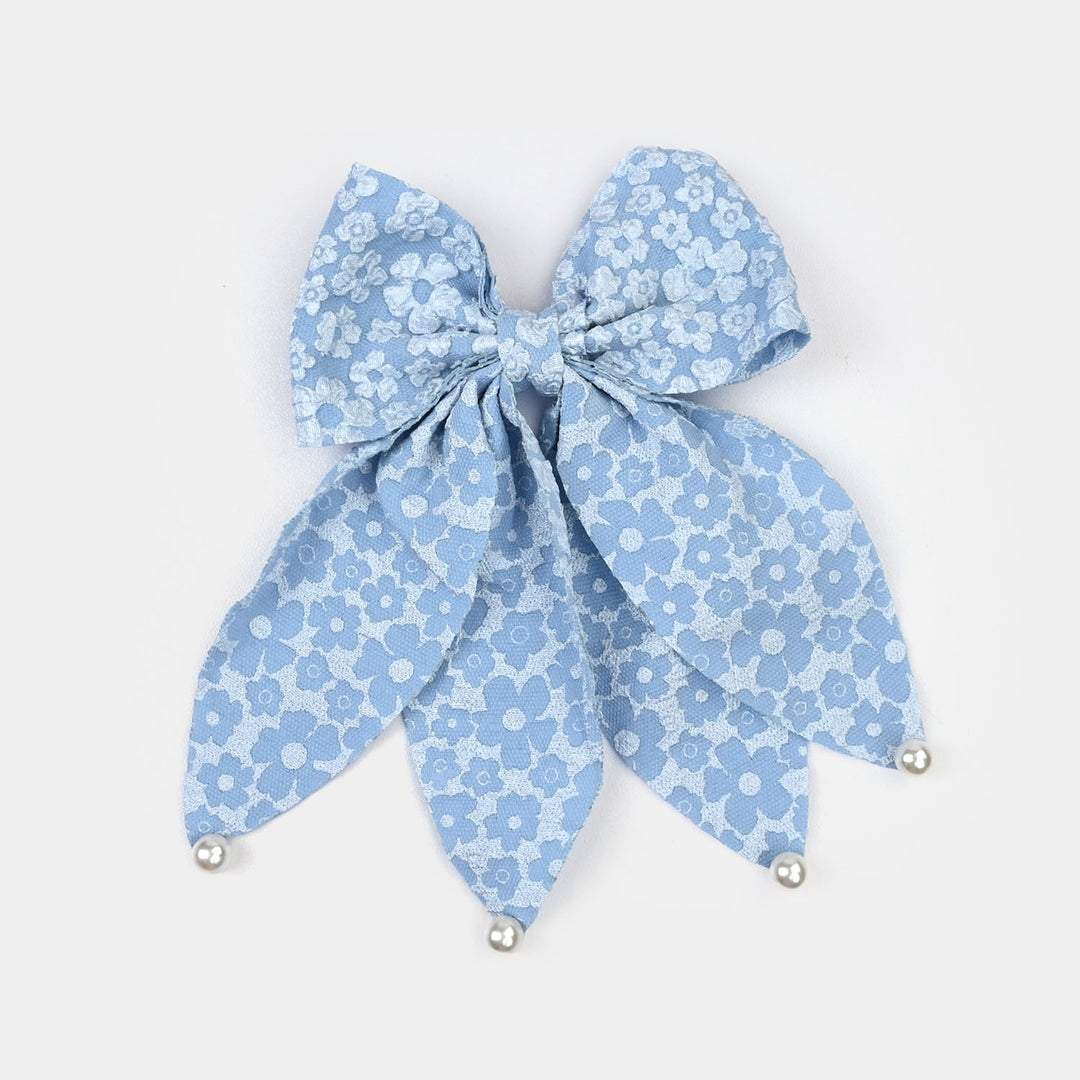 Cute Fabric Bow Hair Pin with Metal Clip